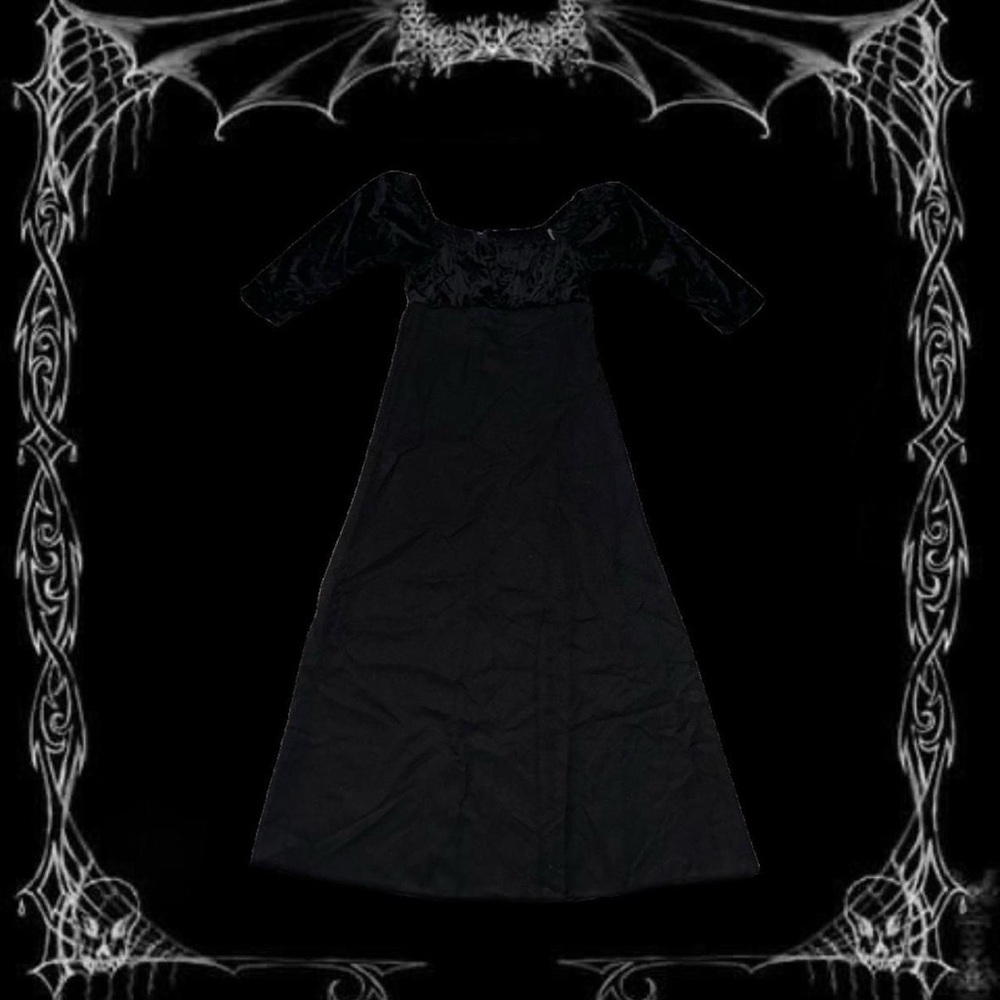 Black Velvet Full Length Dress . ♱ ♱ ♱